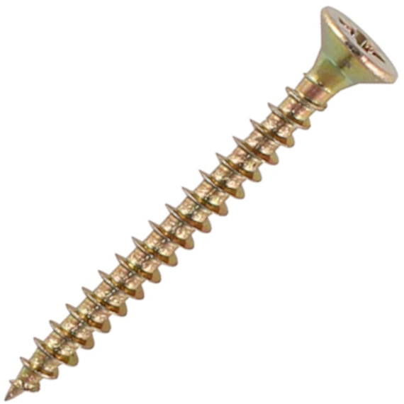 4.0mm x 40mm Solo Woodscrew CSK - YZP (TUB) (Tub of 1,000) 40040STUBY Timco