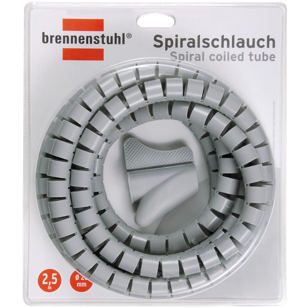 Brennenstuhl 1164360 Spiral Coiled Cable Tidy 2.5m x Ø20mm