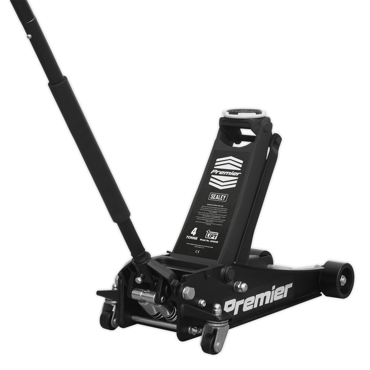 Sealey 4040AB Trolley Jack 4tonne Rocket Lift Black