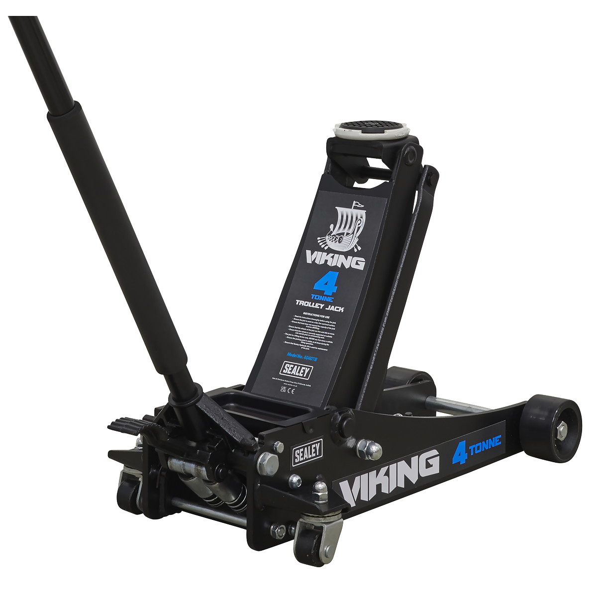 Sealey 4040TB Viking Tyre Bay Trolley Jack 4tonne Low Entry with Rocket Lift