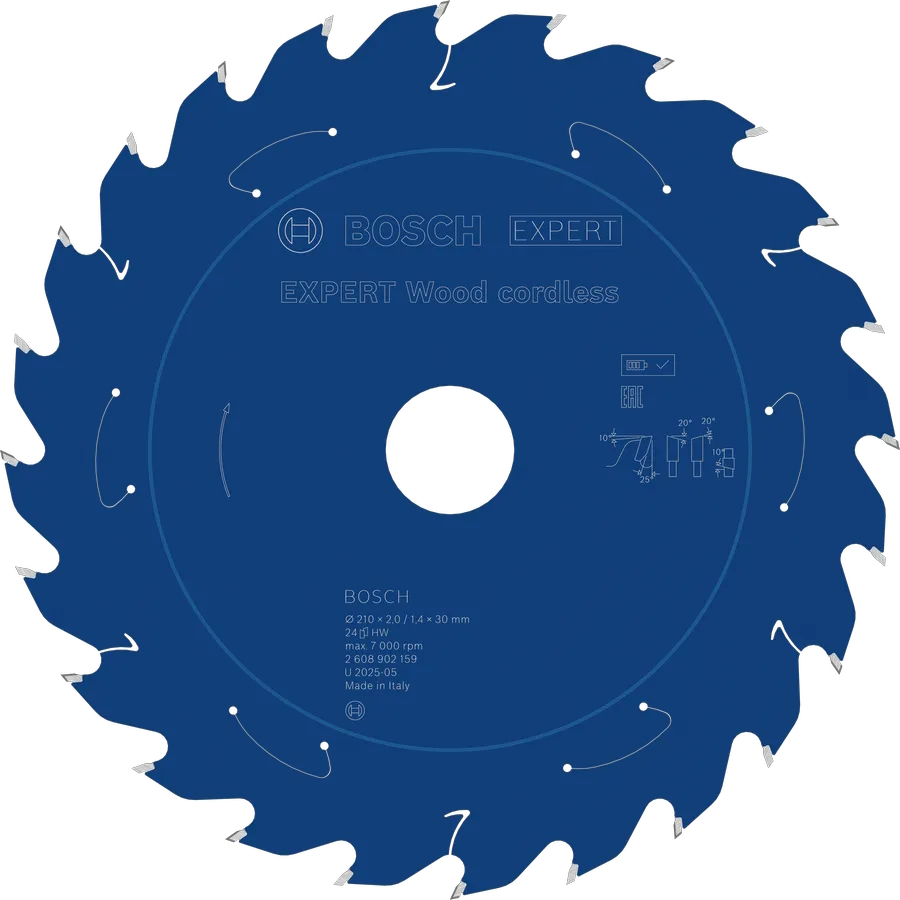 Bosch 2608902164 Expert For Wood Circular Saw Blade For Cordless Saws 216X2/1.4X30 T48 (1 Pack Of 1)