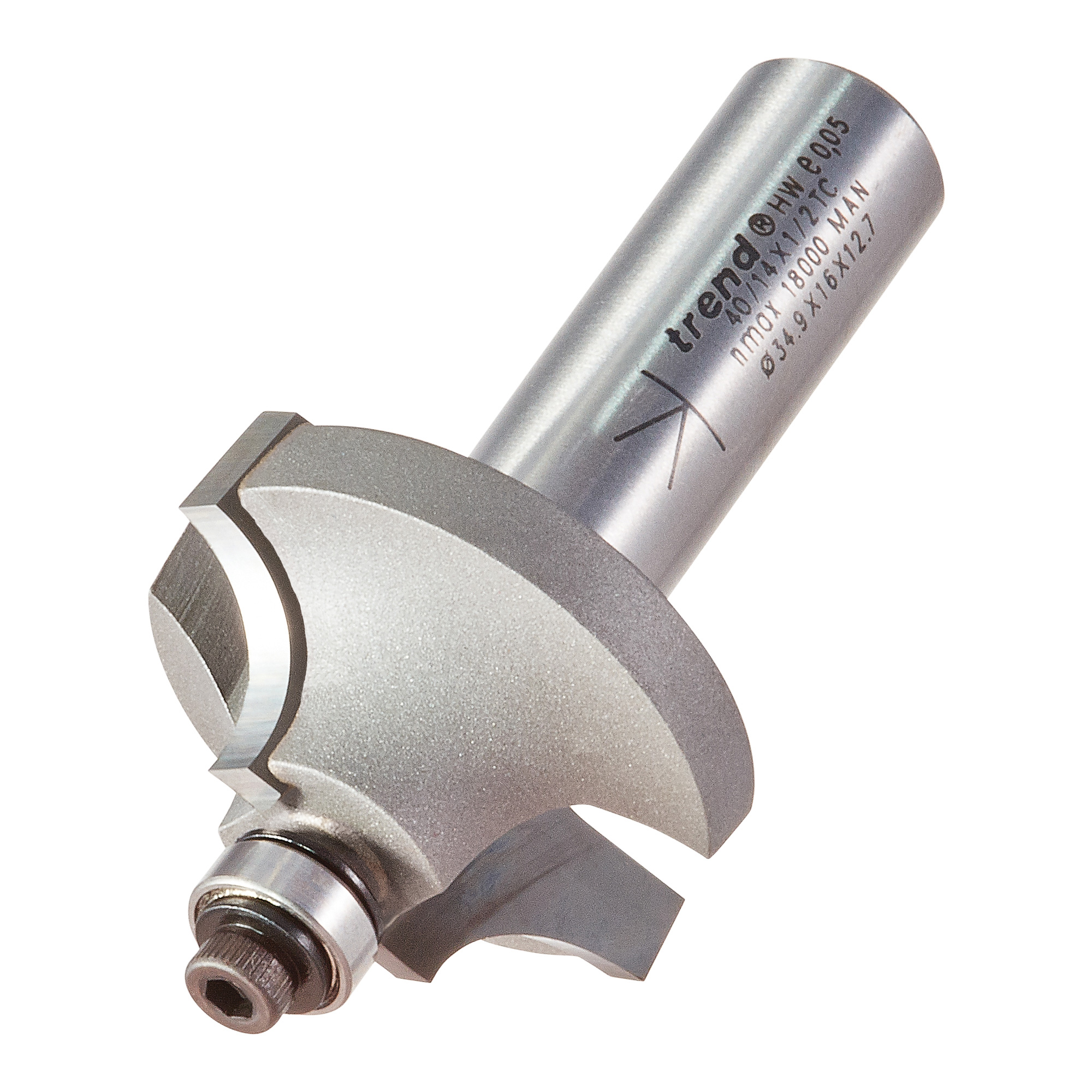 Trend 40/14X1/2TC Bearing guided ovolo cutter 9.5mm radius