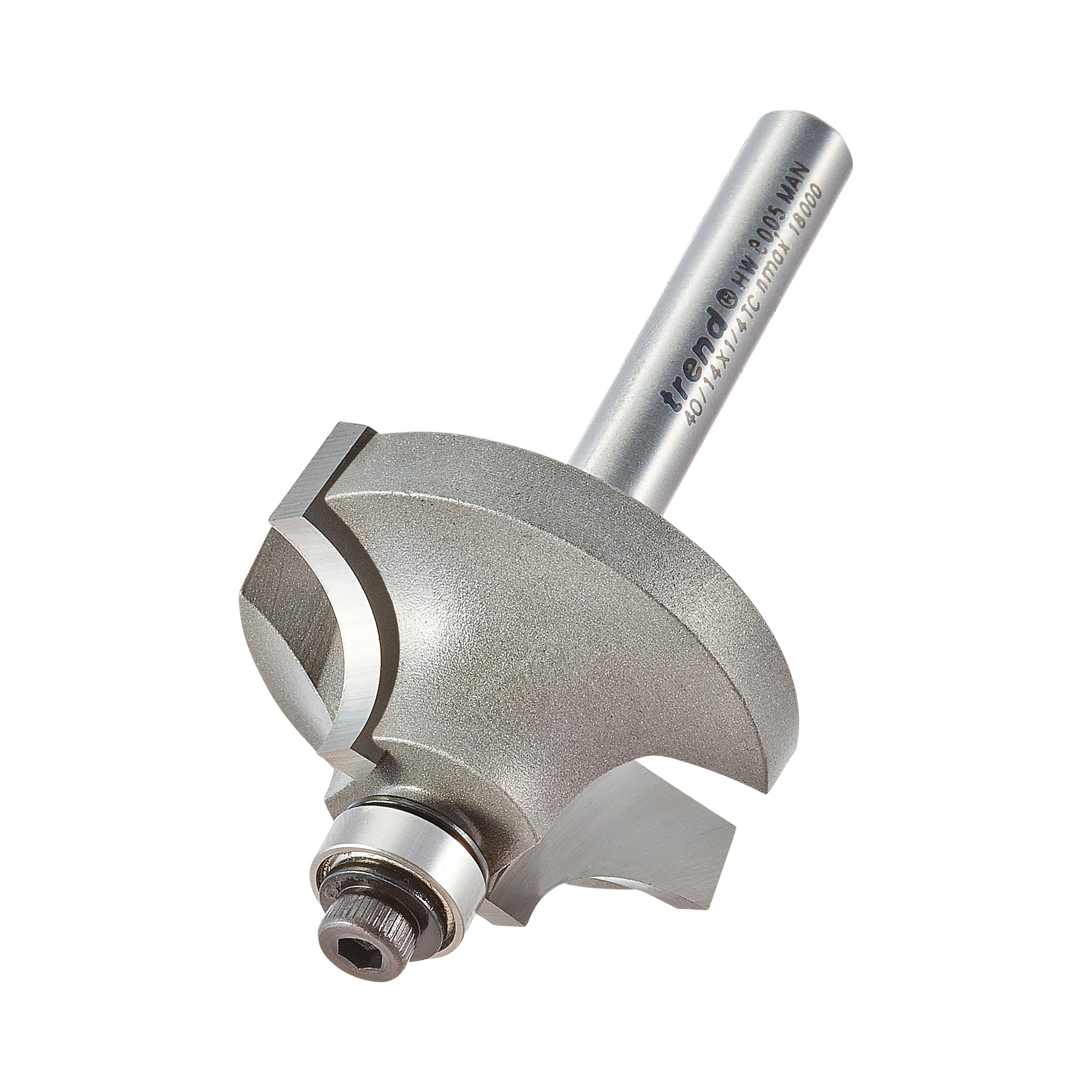 Trend 40/14X1/4TC Bearing guided ovolo cutter 9.5mm radius