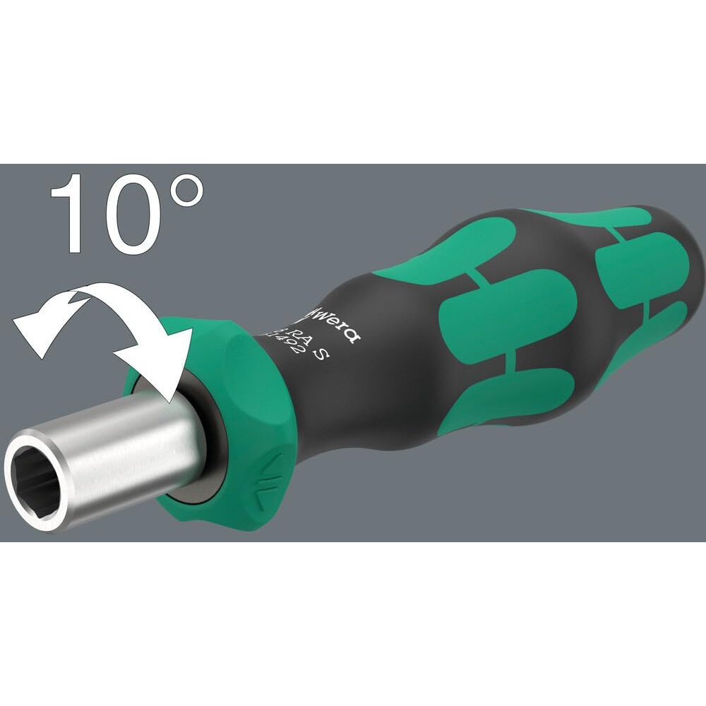 Wera 05051492001 838 RA S Bit-Holding Handle With Ratchet Functionality, 1/4"