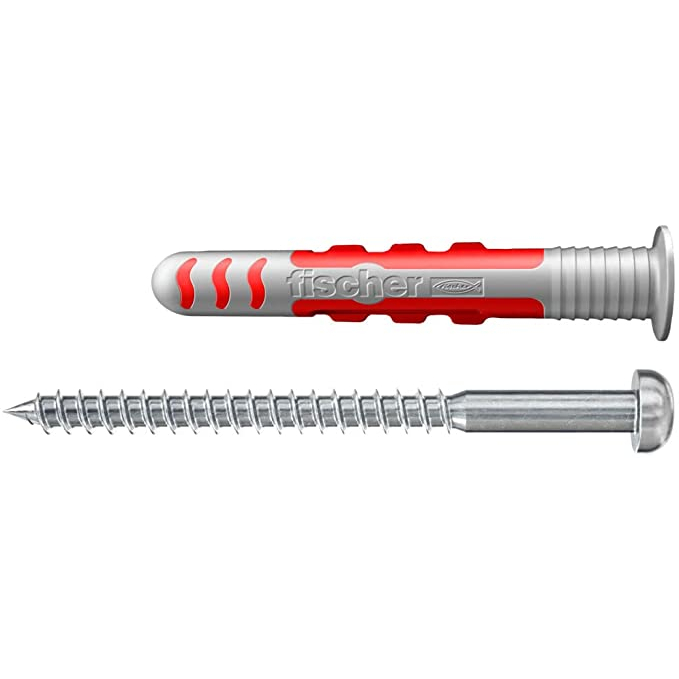 Fischer 557727 DuoSeal Wall Plugs 6mm x 38mm S PH TX A2 (Pack 50 with 50 Panhead sealing Screws)