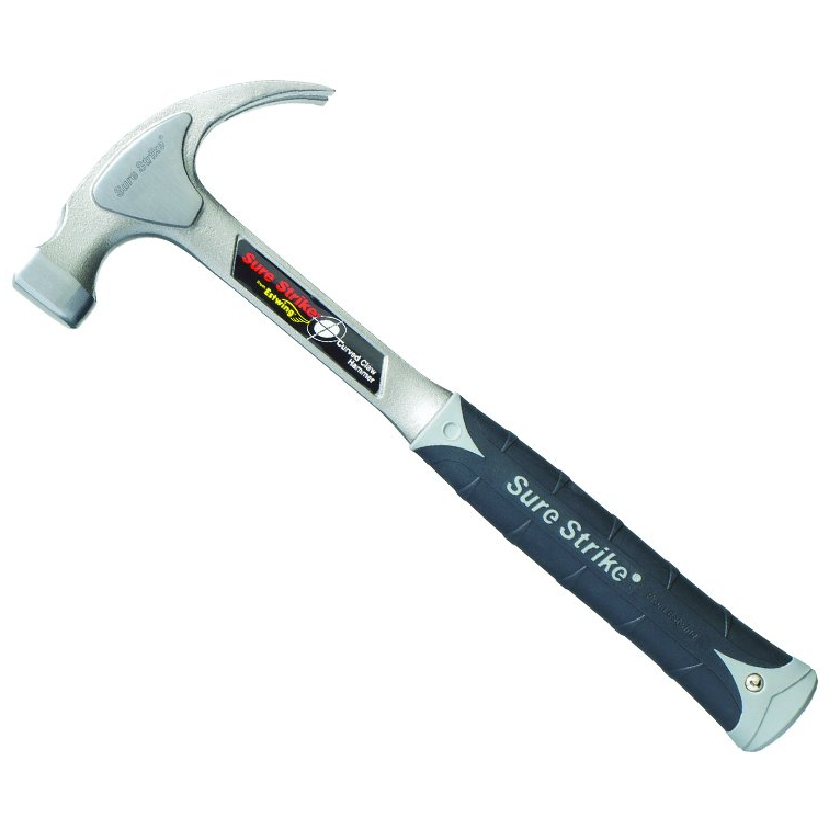 Estwing EMR20C 20oz Surestrike Curved Claw Hammer, Steel Shaft