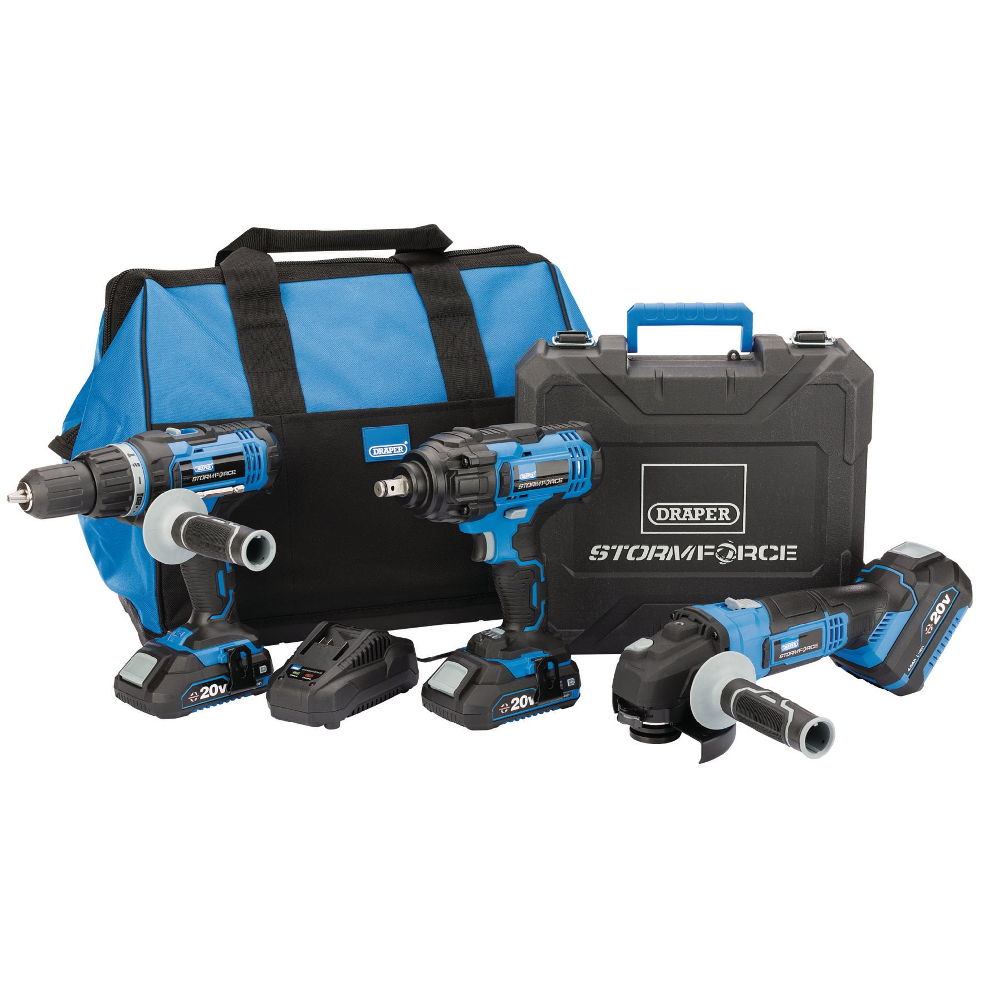 Draper 45499 *20VF/G Storm Force&#174; 20V Cordless Mega Kit (8 Piece)