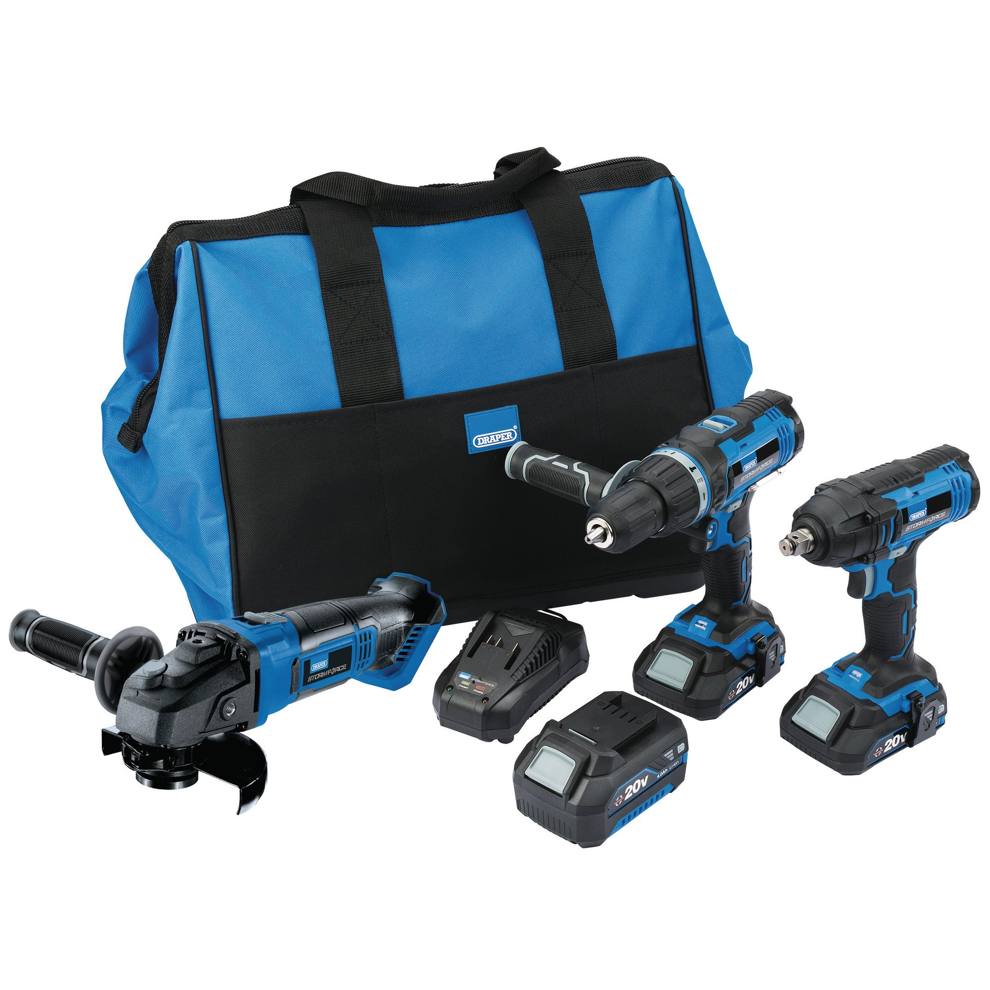 Draper 45499 *20VF/G Storm Force&#174; 20V Cordless Mega Kit (8 Piece)