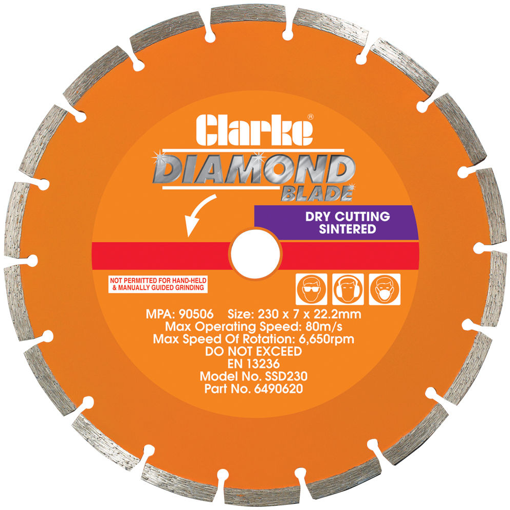 Clarke 6490620 SSD230  Diamond Blade 230mm