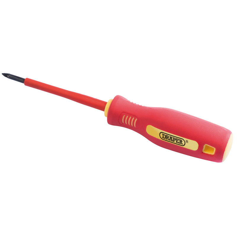 Draper 46530 952CSB No.0 x 75mm VDE Fully Insulated Soft Grip Cross Slot Screwdriver. (Sold Loose)