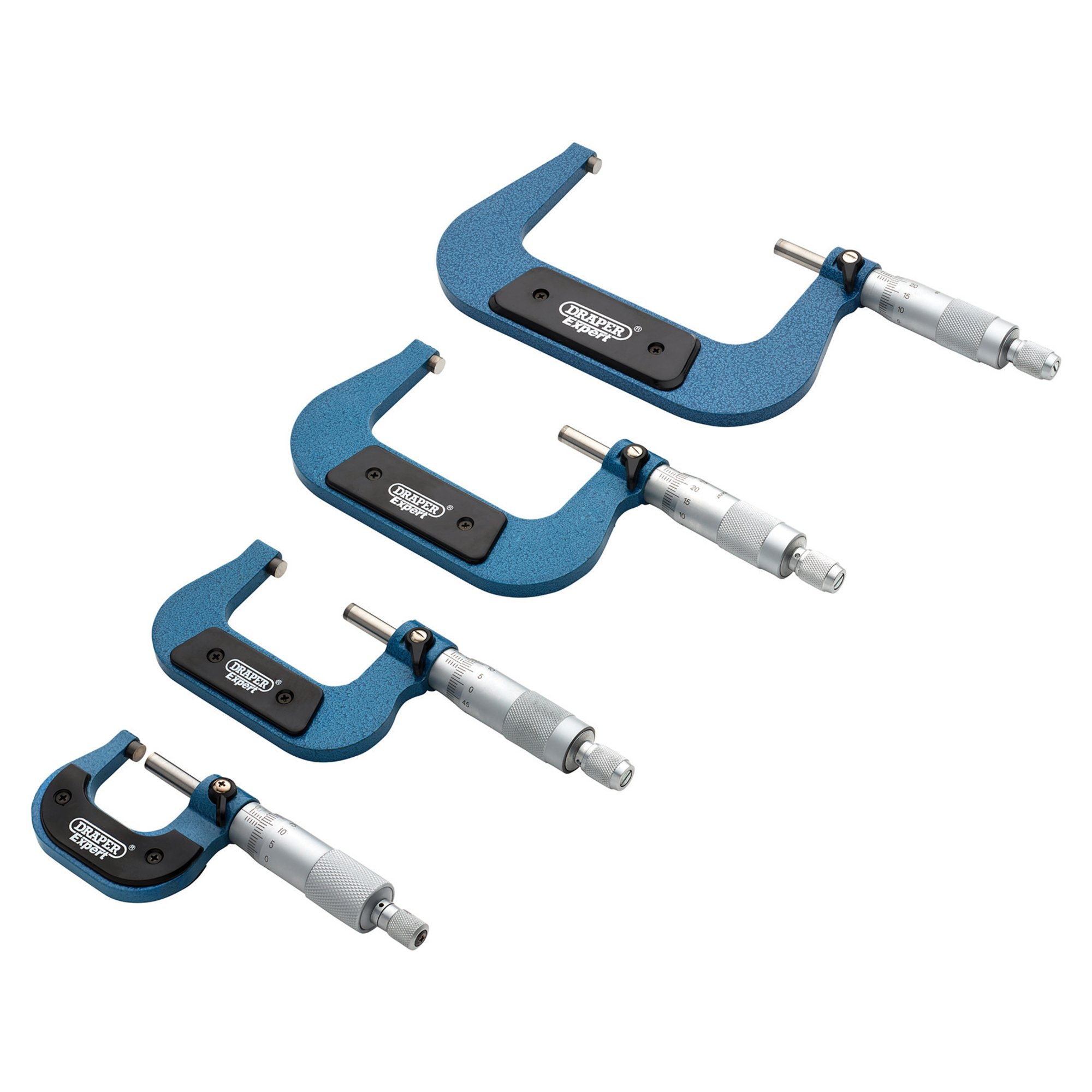 Draper 46607 PEM/4 Expert 4 Piece Metric External Micrometer Set