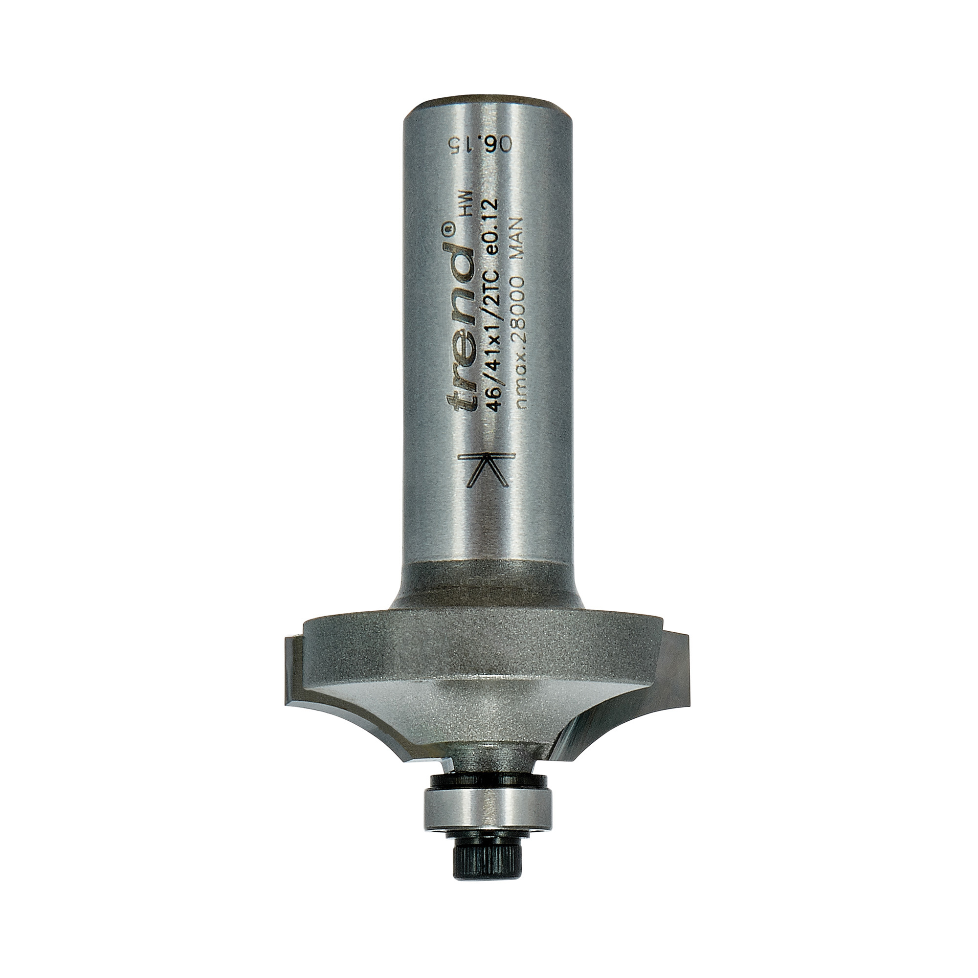 Trend 46/41X1/2TC Guided flat ovolo cutter 12mm radius
