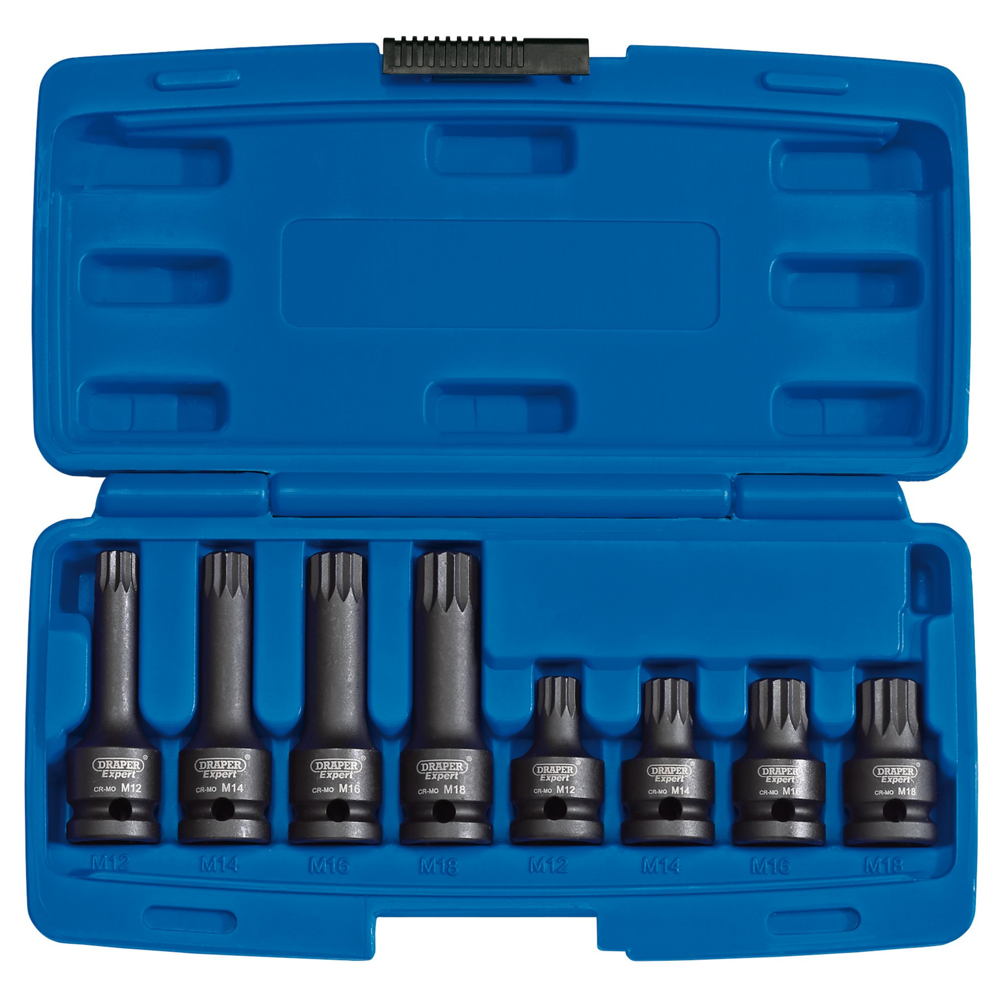 Draper 49460 ISS8 1/2" Sq. Dr. Tamper Proof Impact Spline Set (8 Piece)