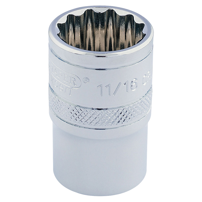 Draper 49480 D-AF 3/8" Square Drive Hi Torq&#174; 12 Point Socket (11/16")