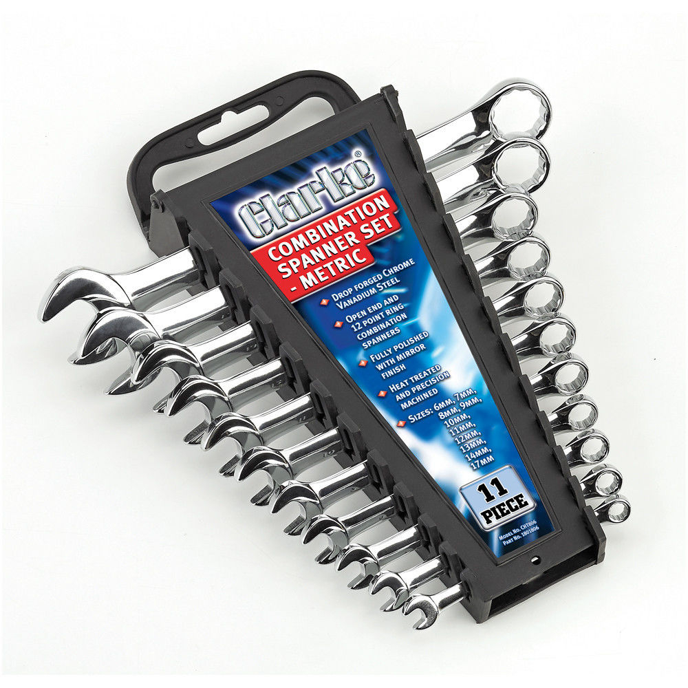 Clarke 1801806 CHT806 11 Piece 6 - 19mm Combination Spanner Set