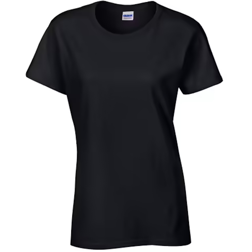 Gildan 5000L Heavy Cotton™ Ladies T-Shirt - Black - Extra Large (Dress Size 14-16)