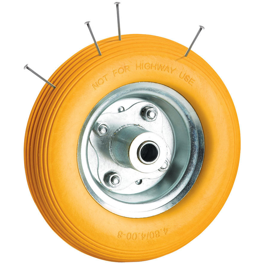 Clarke 4202003 PF395 Puncture Proof Yellow Tyred Wheel 395mm