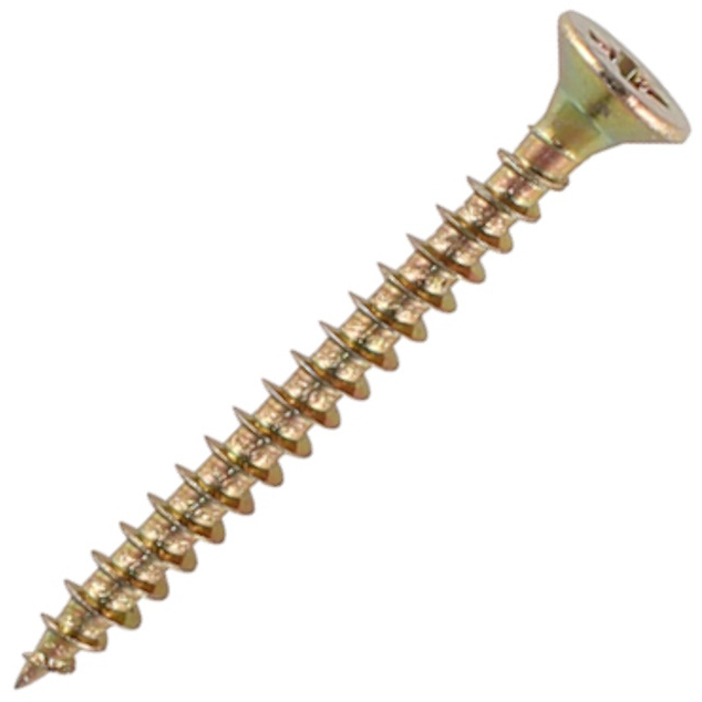 5.0mm x 70mm Solo Woodscrew CSK - YZP (TUB) (Tub of 375) 50070STUBY Timco