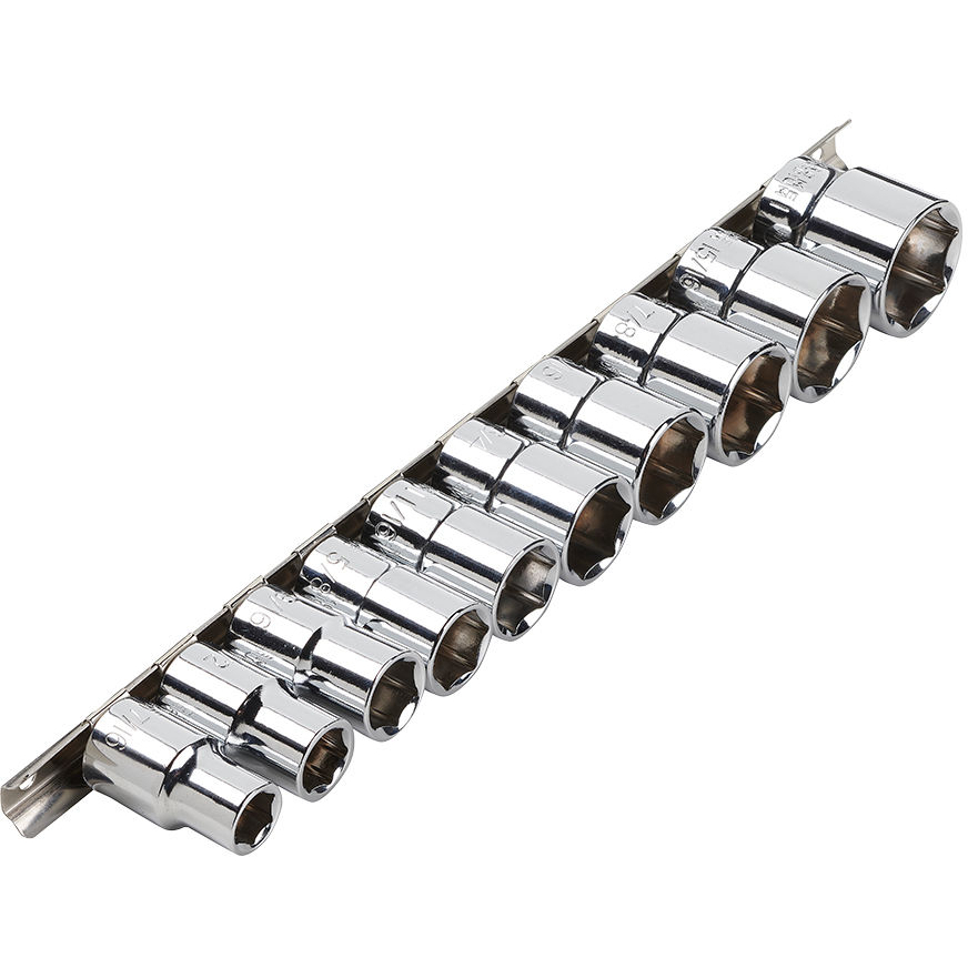 Clarke 1700824 PRO417 AF 1/2" Drive Socket Set on Rail