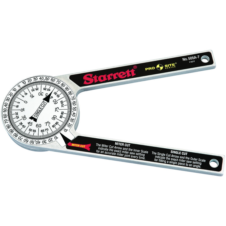 Starrett 505A-7 175mm / 7"  'Legs' Pro Site Protractors