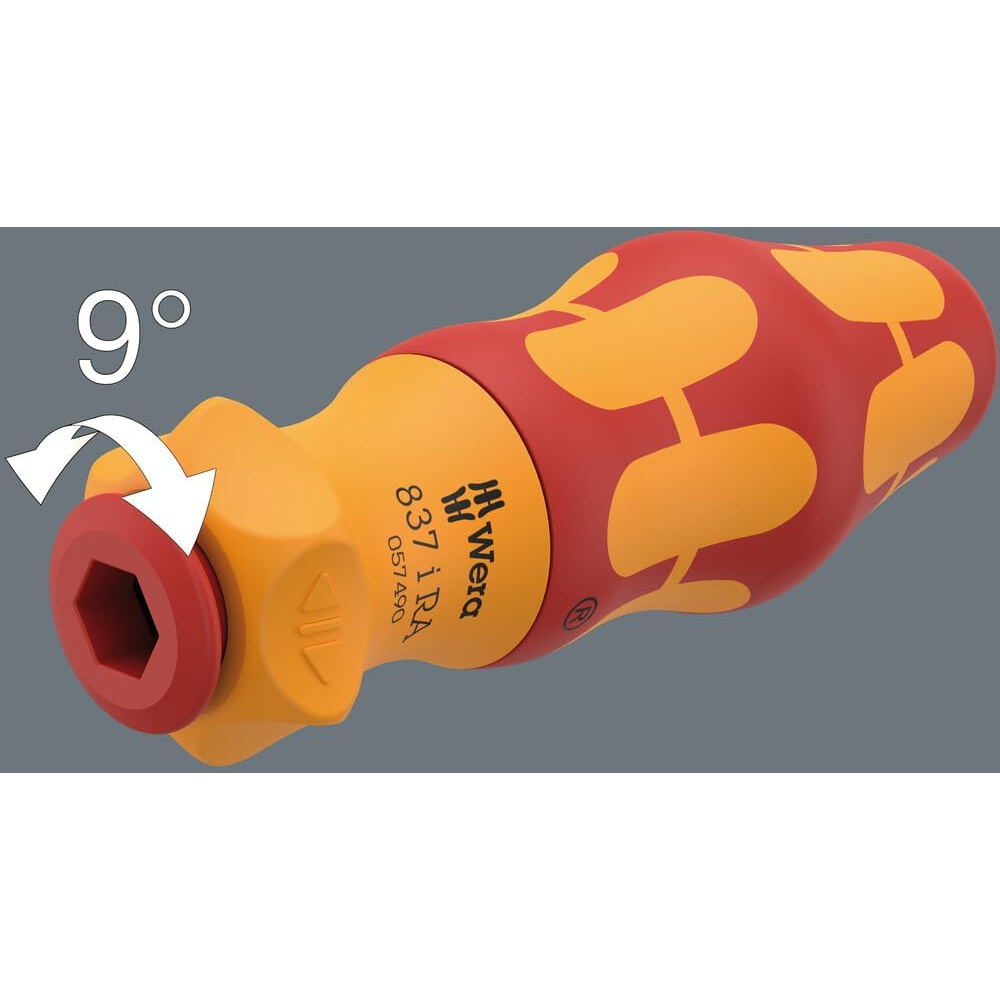 Wera 05057490001 837 i RA Kraftform Blade-Holding Handle With Ratchet Functionality