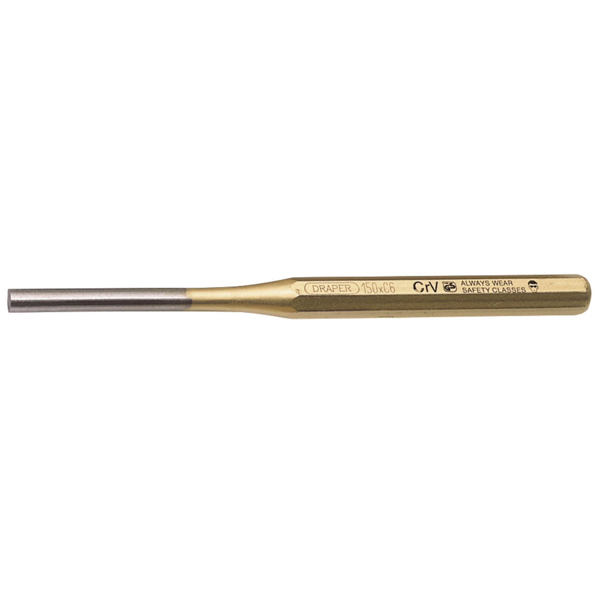 Draper 51702 119 Expert 6mm x 150mm Octagonal Parallel Pin Punch