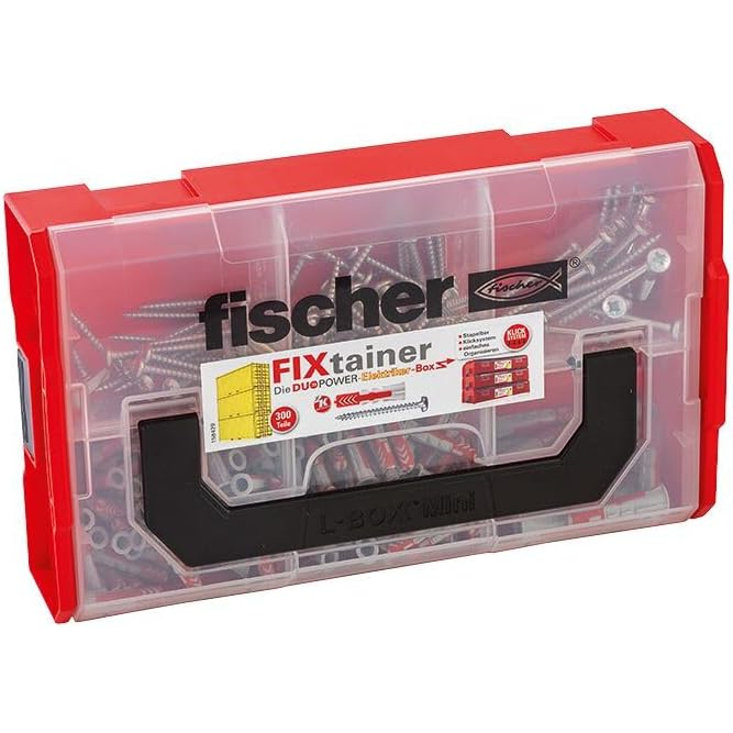 Fischer 535970 DuoPower Electrician FixTainer (Pack of 4 x Electrician FixTainer Packs)
