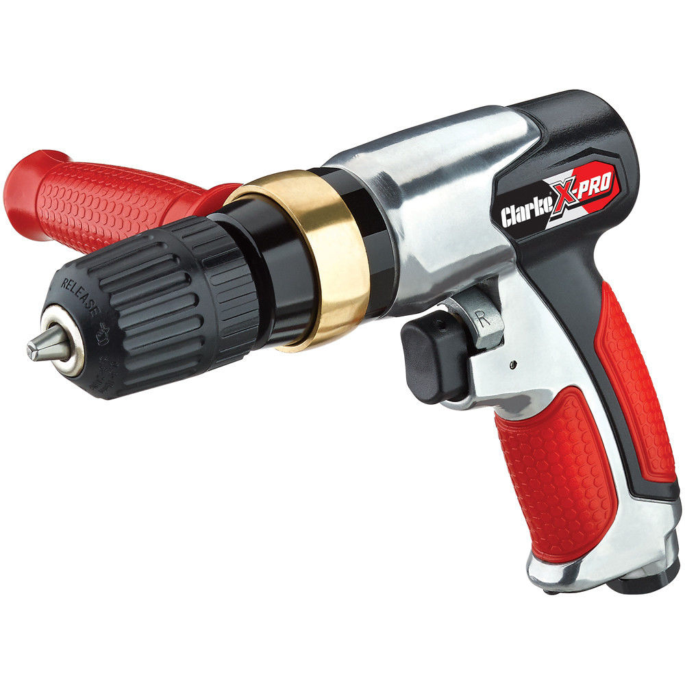 Clarke 3120151 X-Pro CAT137 Professional 3/8" Keyless Reversible Air Drill