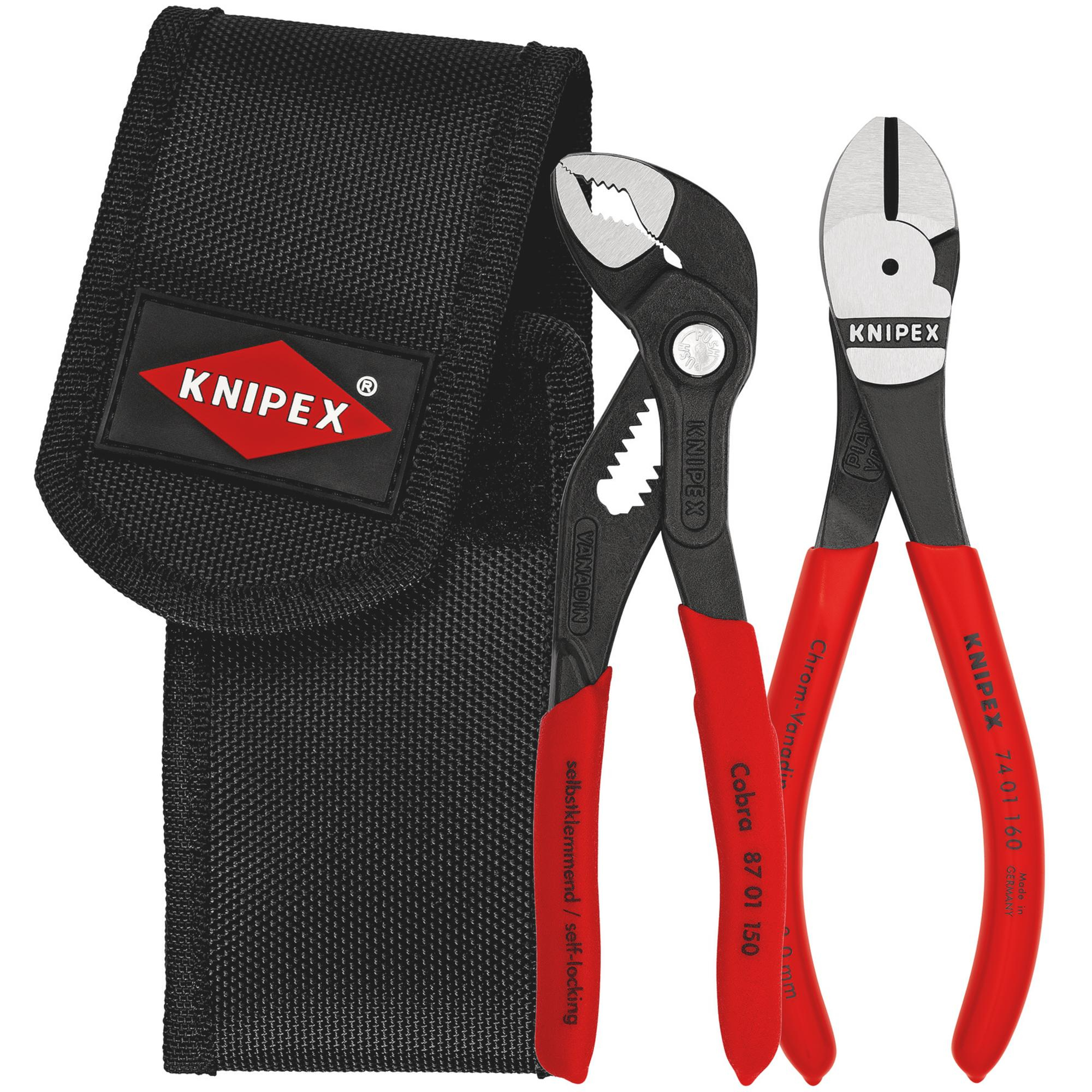Knipex 00 20 72 V02 00 20 72 V02 Mini Pliers Set In Belt Tool Pouch 54230