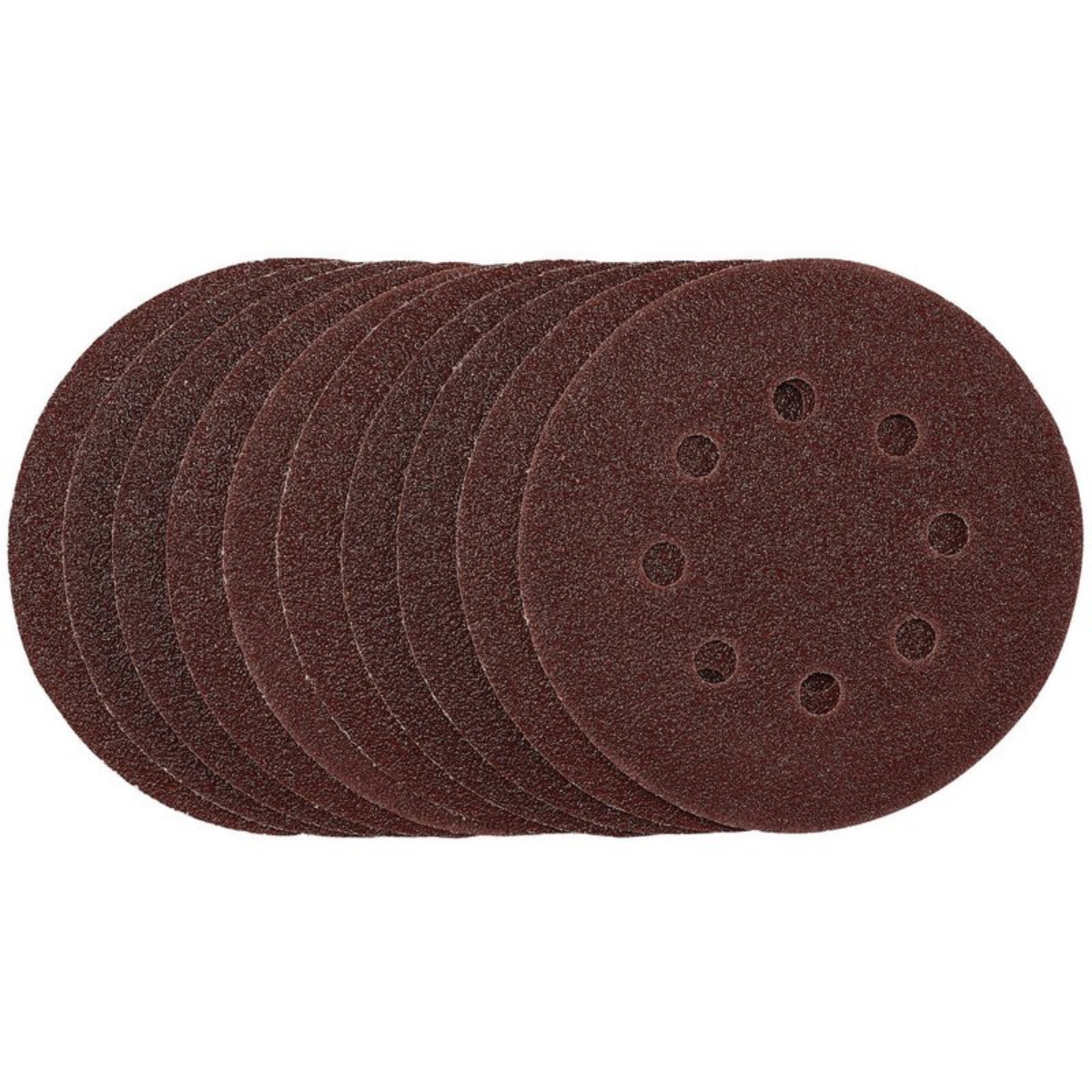Draper 54392 SDHAL125 Sanding Discs 125mm 40 Grit Hook and Loop (Pack of 10)