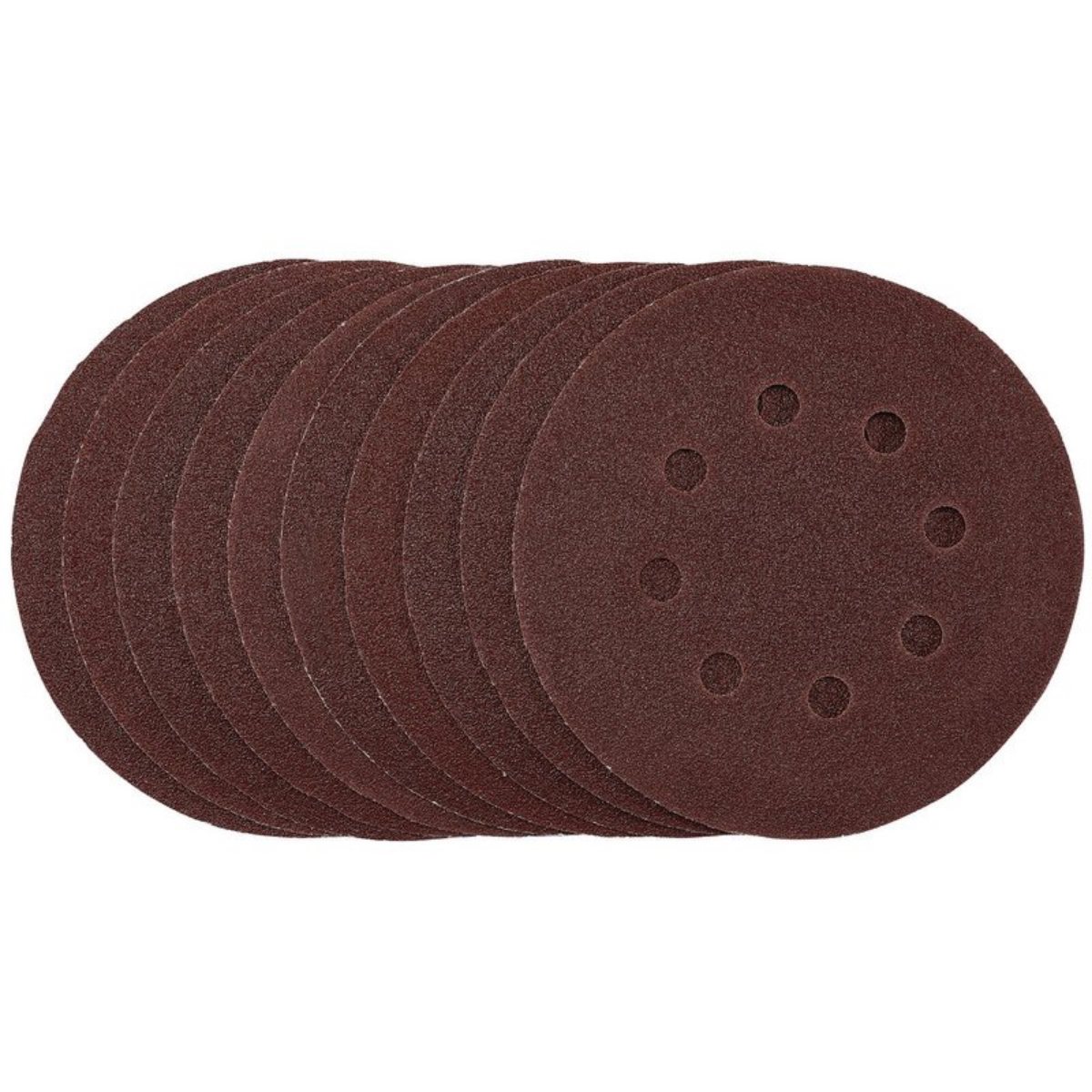 Draper 54755 SDHAL125 Sanding Discs 125mm 80 Grit Hook and Loop (Pack of 10)