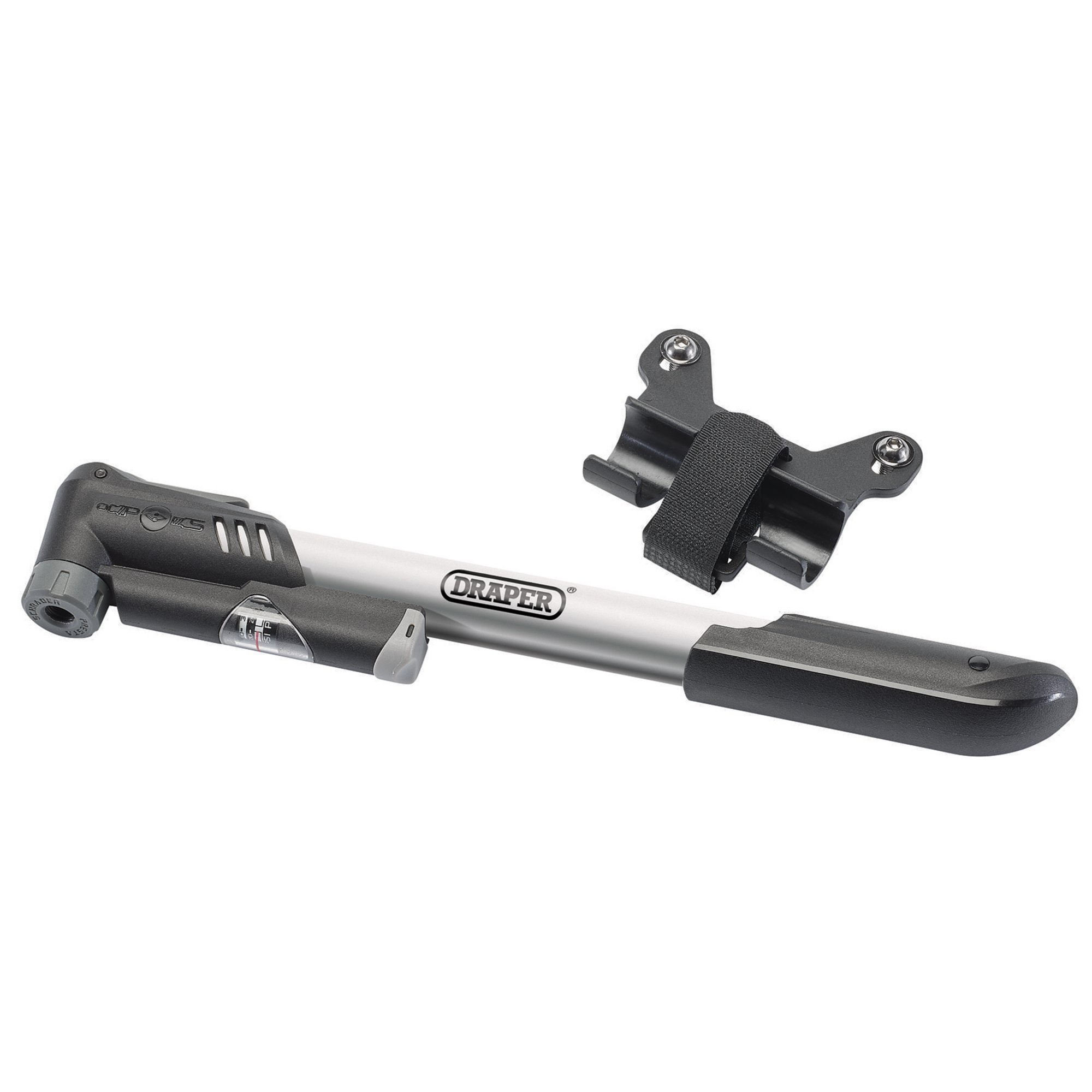 Draper 57379 BK-HP Dual Connector Bicycle Hand Pump