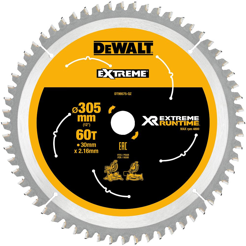 DeWalt DT99575-QZ Xtreme Runtime 305mm x 30mm 60T Saw Blade