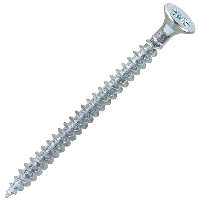 6.0mm x 80mm Solo Woodscrew PZ3 CSK - BZP (Box of 200) 60080SOLOZ Timco