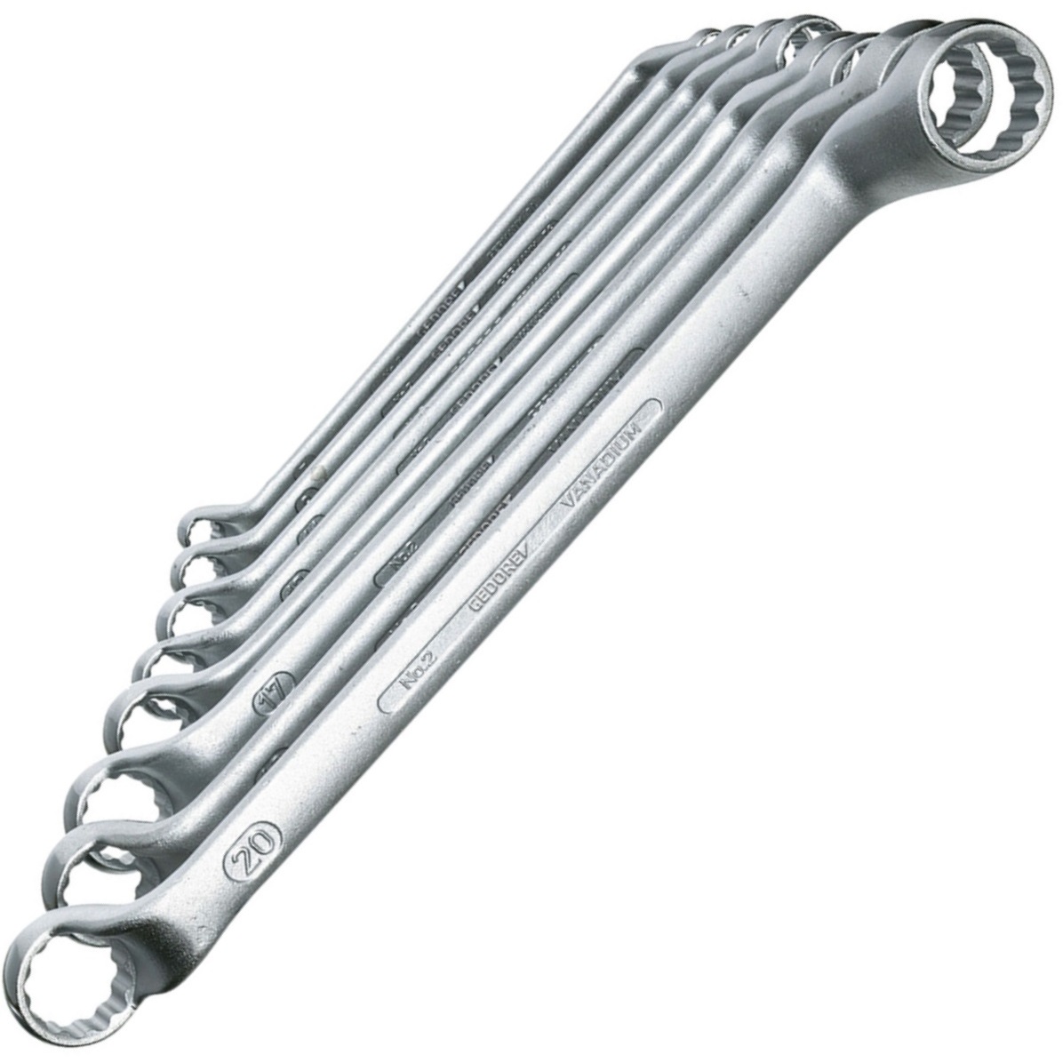 Gedore 6030580 Metric Double Ended Ring Spanner Set 8 Piece 2-8