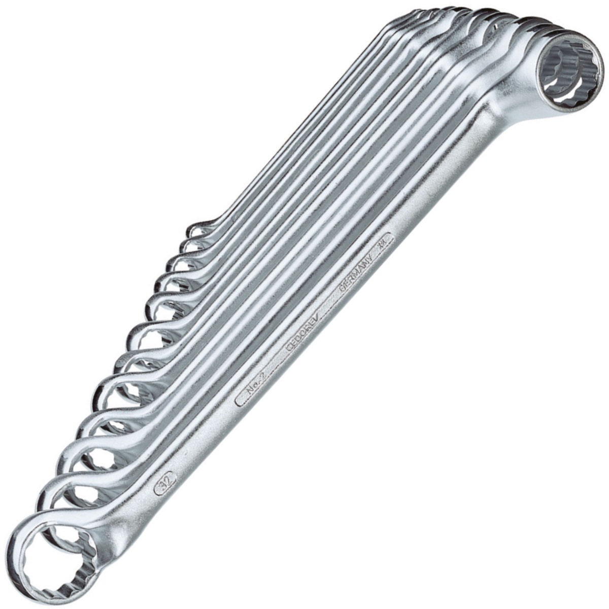 Gedore 6030900 Metric Double Ended Ring Spanner Set 12 Piece 2-12