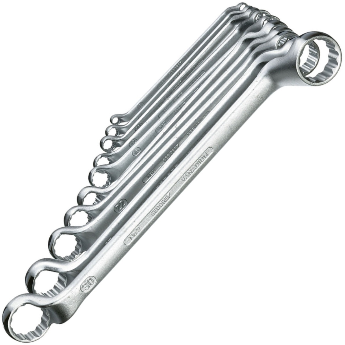Gedore 6031120 Metric Double Ended Ring Spanner Set 10 Piece 2-100