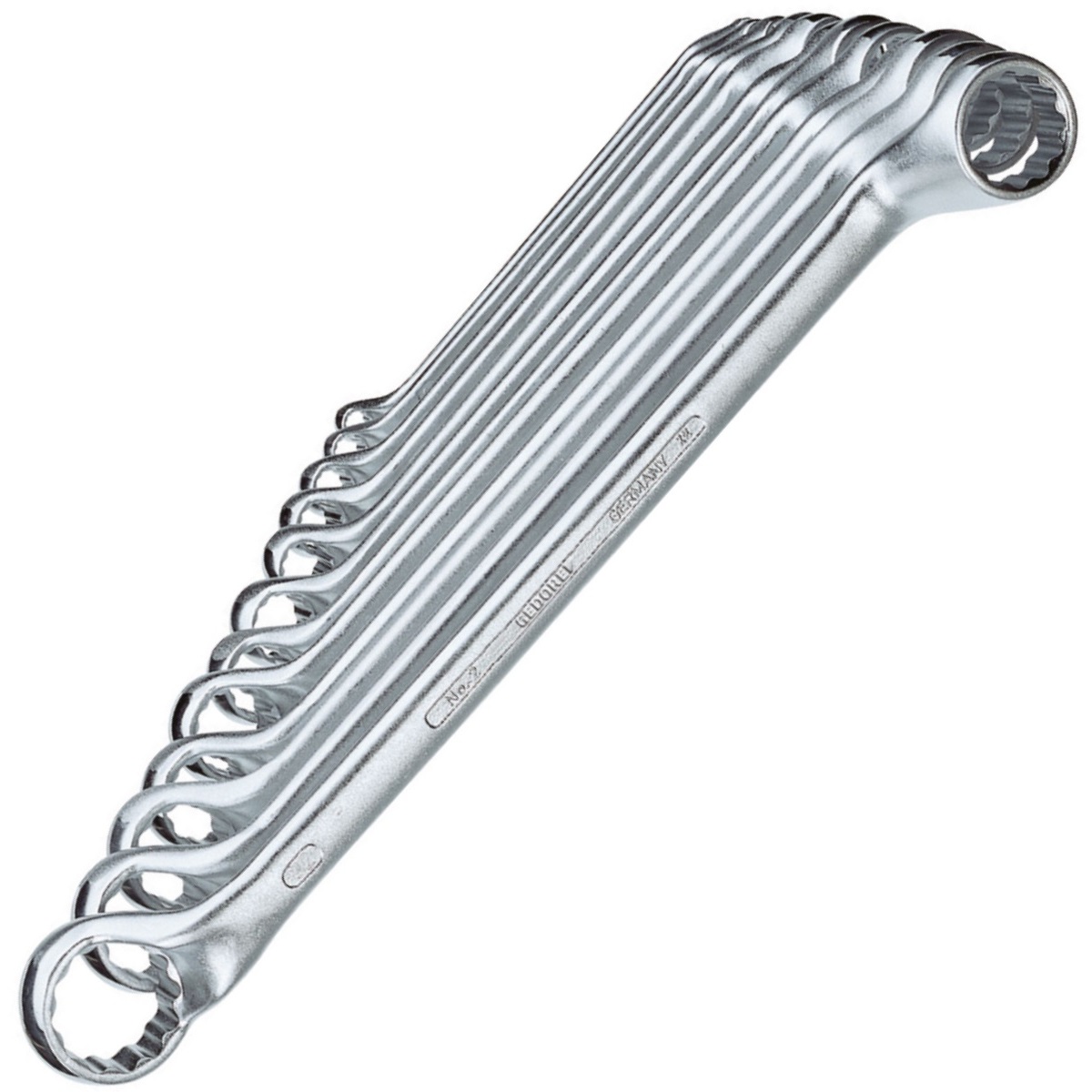 Gedore 6031390 Metric Double Ended Ring Spanner Set 12 Piece 2-122 ISO
