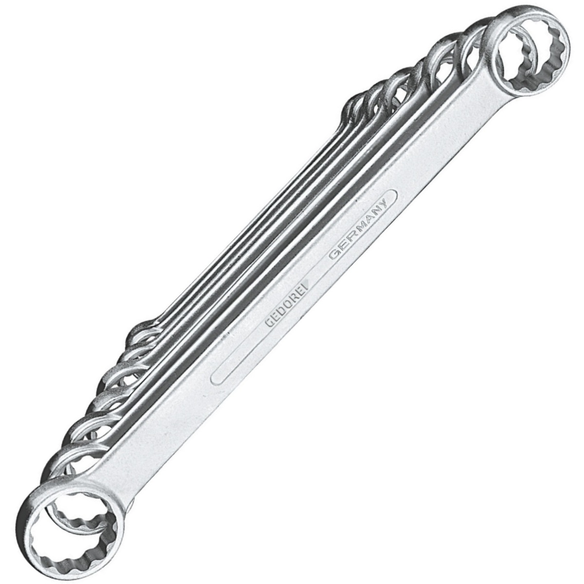 Gedore 6061700 Flat Ring Spanner Set 8 Piece Metric 4-8