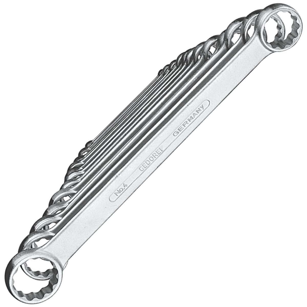 Gedore 6062000 Flat Ring Spanner Set 12 Piece Metric 4-12