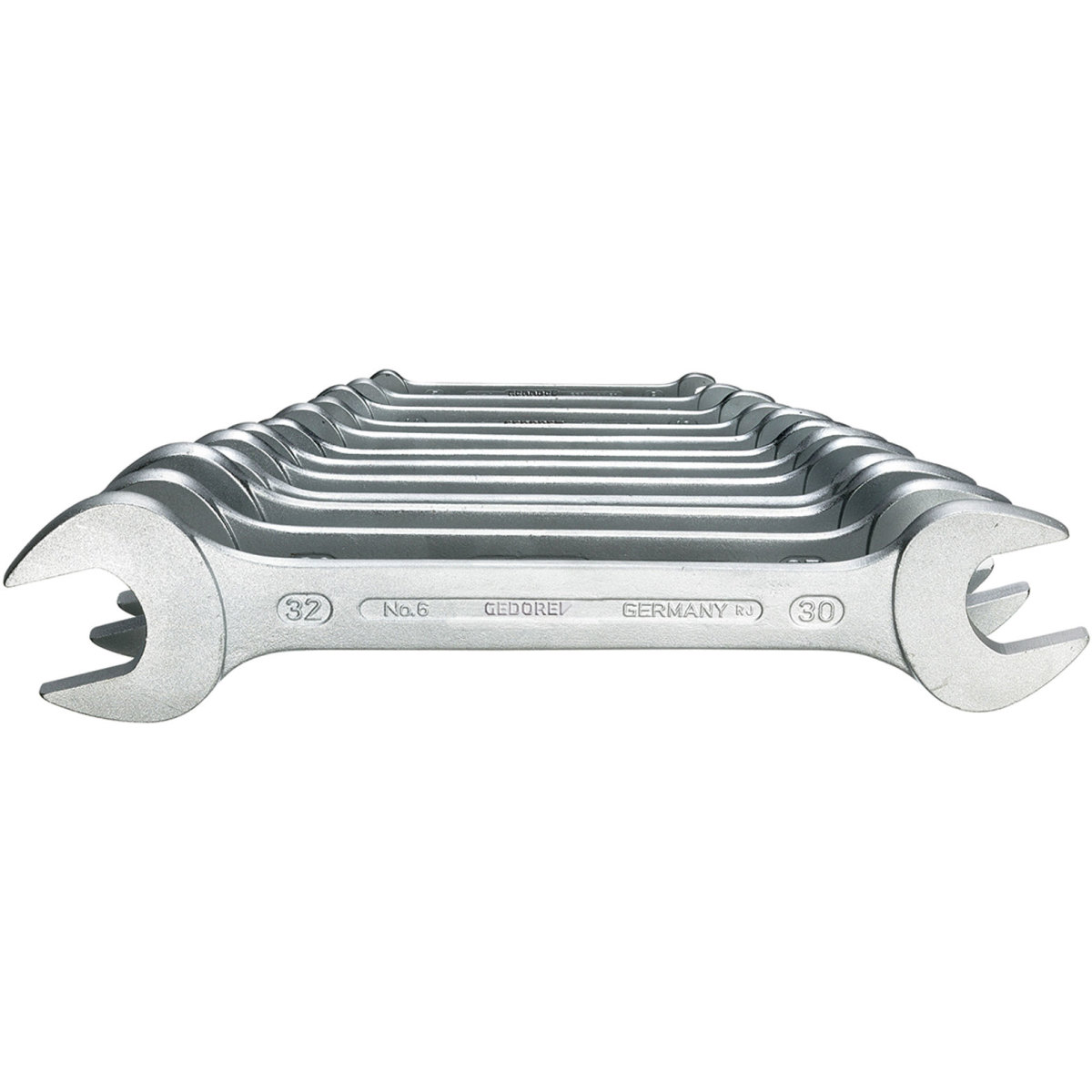 Gedore 6077700 Double Open Ended Spanner Set 12 Piece Metric 6-12