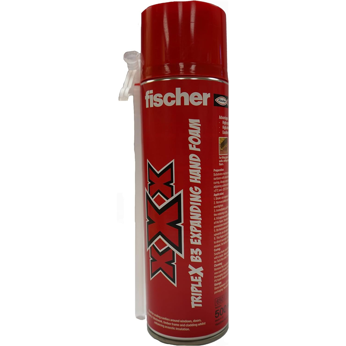 Fischer 567427 Triple X Hand Expanding Foam Yellow 