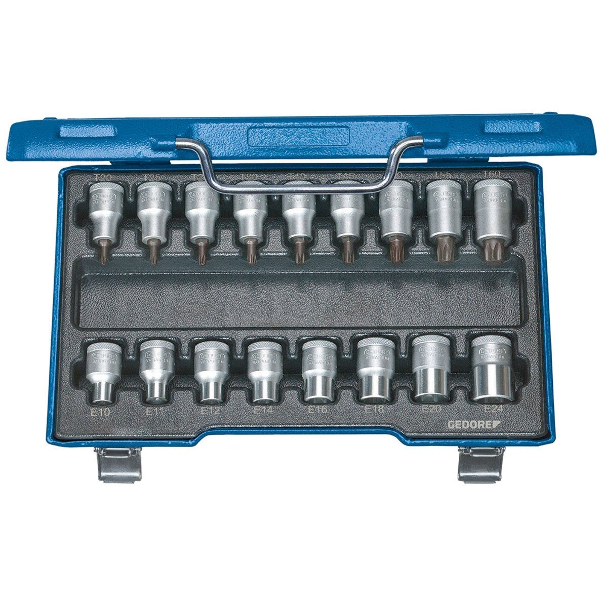 Gedore 6129520 TX Screwdriver Bit Socket Set 1/2" Drive ITX 19 TX-017