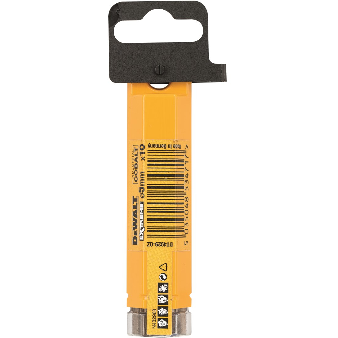 DeWalt DT4929-QZ Pack10 x 5mm HSS E Cobalt Metal Drill Bits