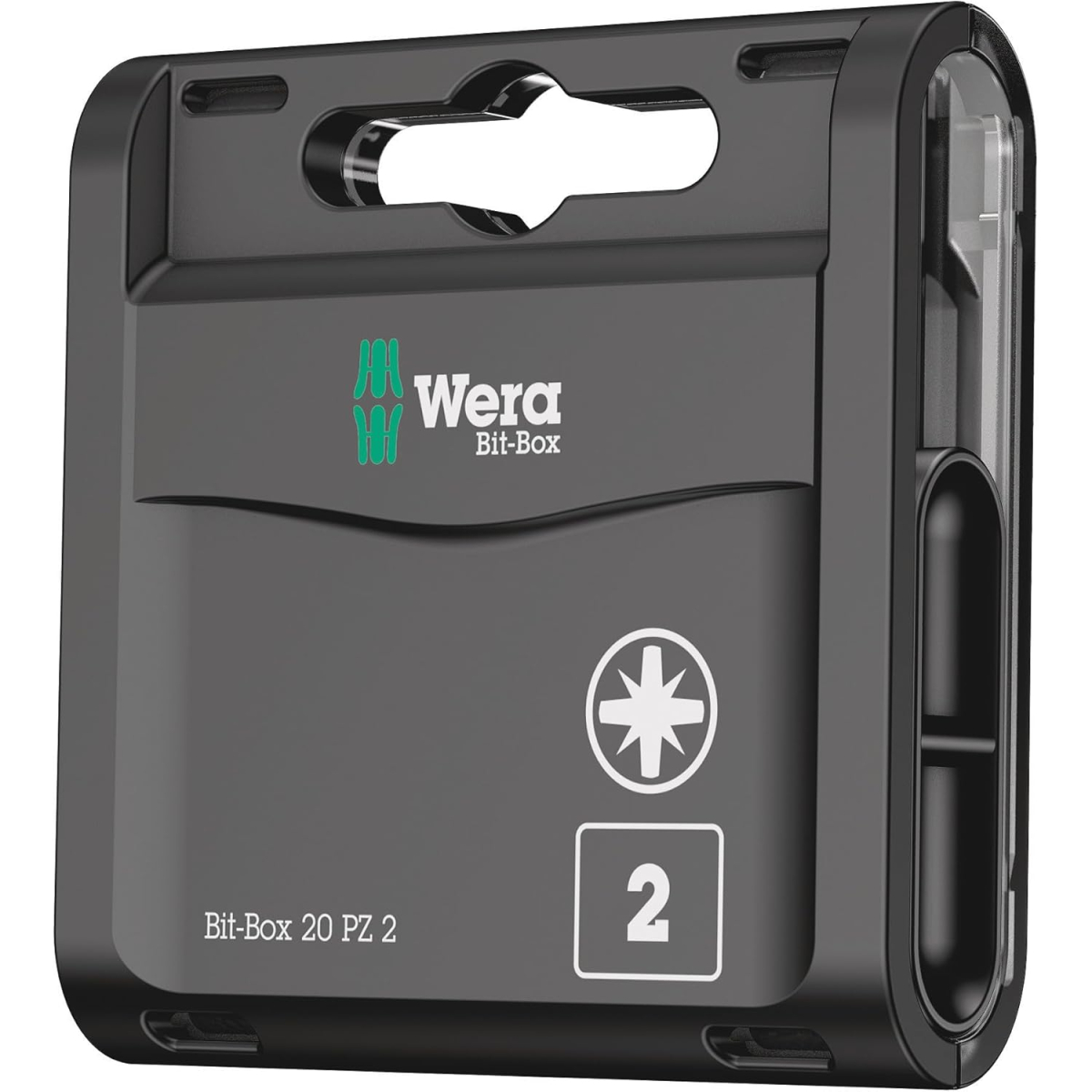 Wera 05057760001 Black Bit-Box 20 H PZ2 Extra Hard bits for drill/drivers, 25mm, 20pc pack