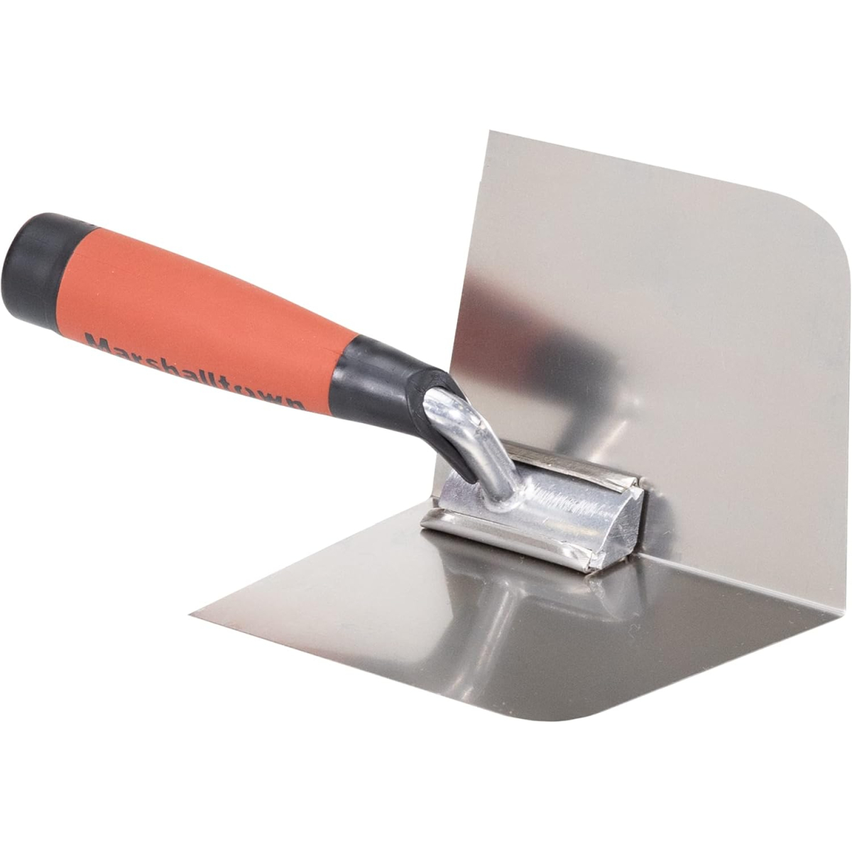 Marshalltown M23RD 4"x5" Stainless Steel Round Inside Corner Trowel DuraSoft Handle