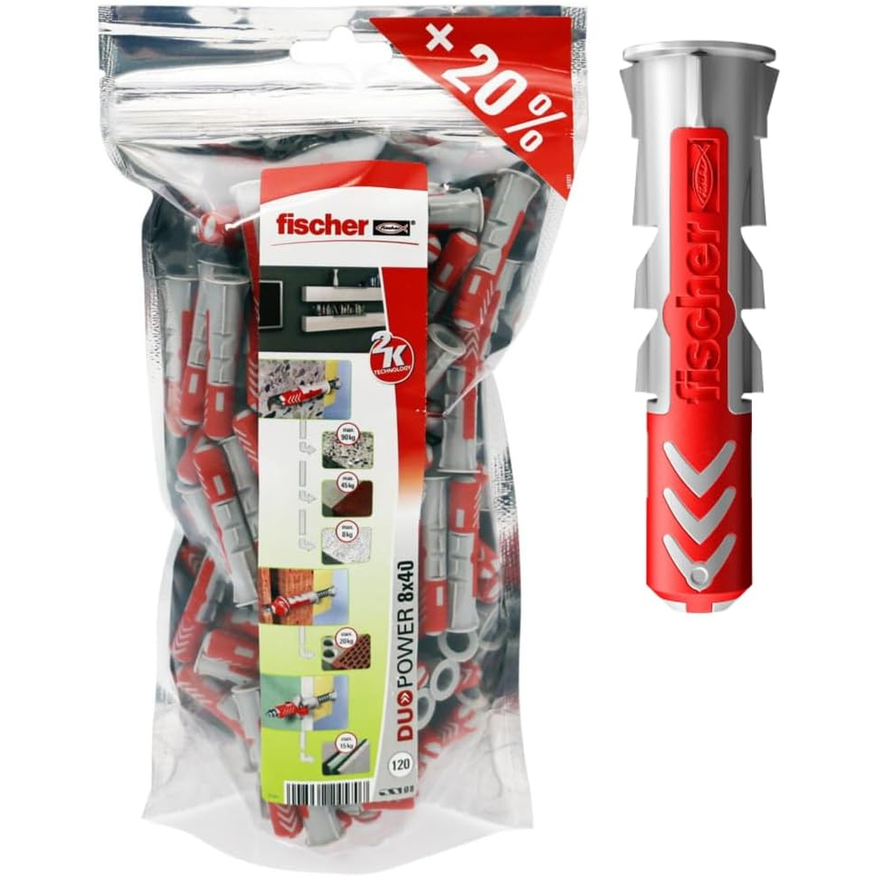 Fischer 535980 DuoPower Big Pack - 8 x 40mm (Pack of 120)