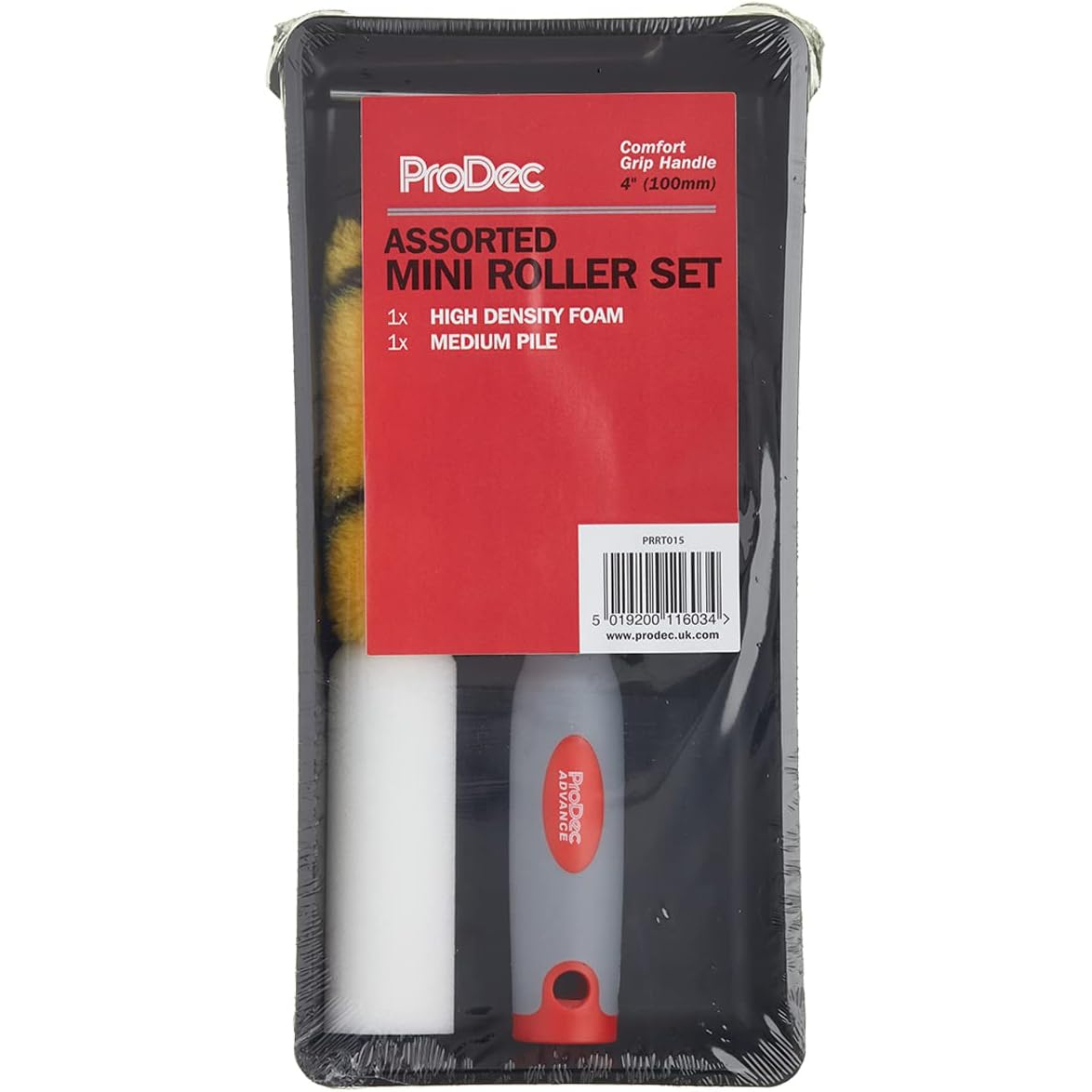 ProDec PRRT015 4 Piece Assorted 4" Mini Roller Set