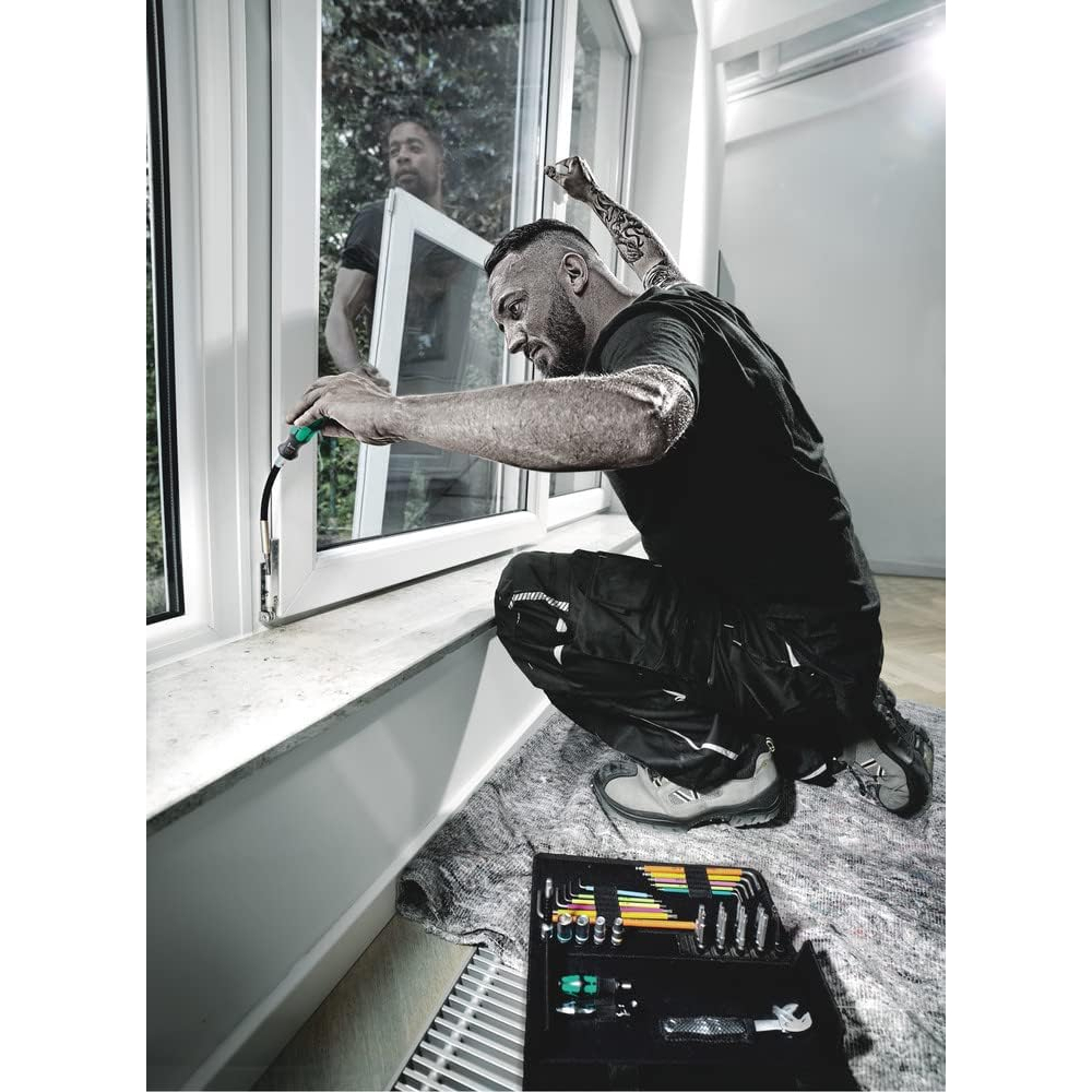Wera 05134013001 Kraftform Kompakt F 1 Screwdriving Tool Set for Window Builders, 35 Pieces 