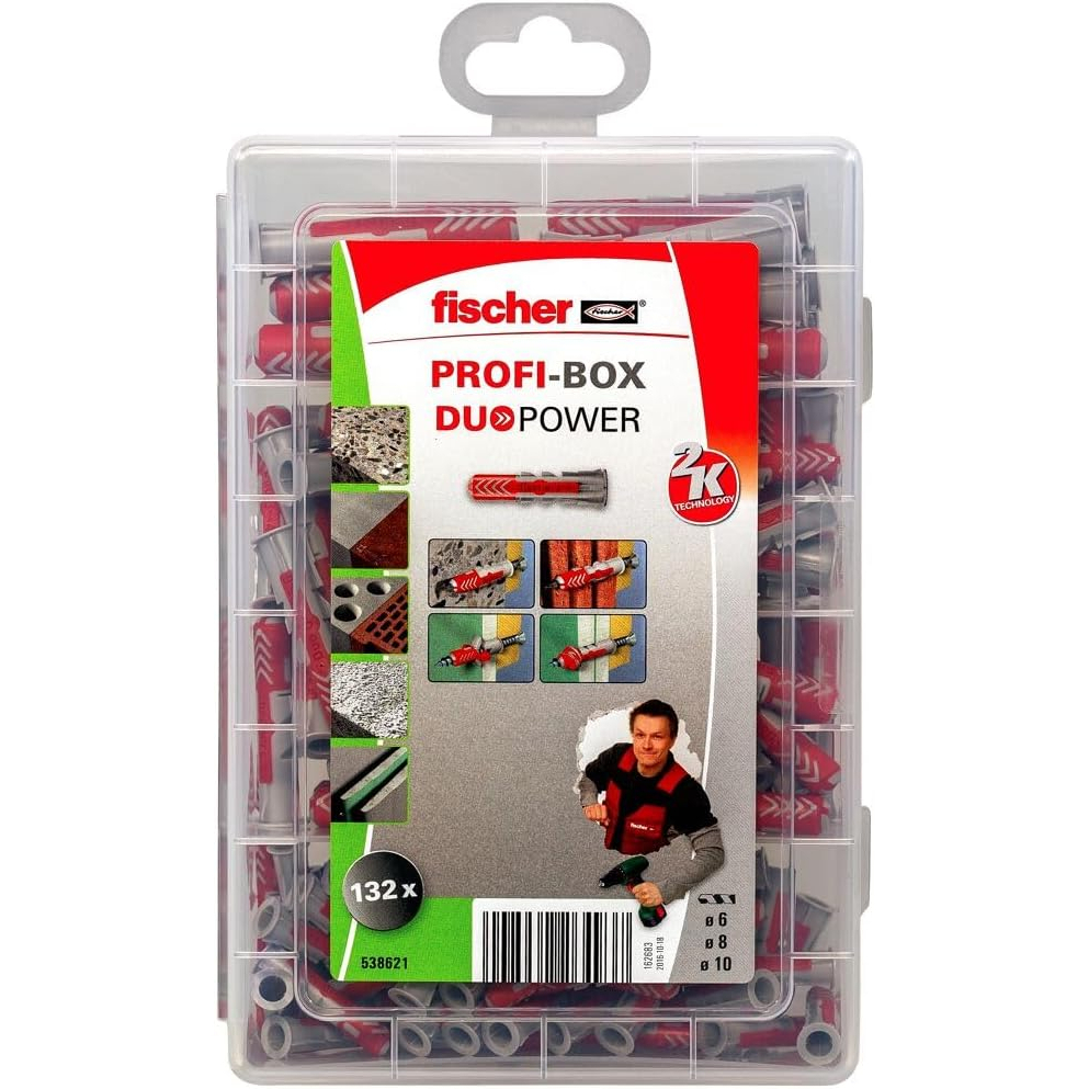 Fischer 538621 132 Piece Profi-Box DuoPower Set